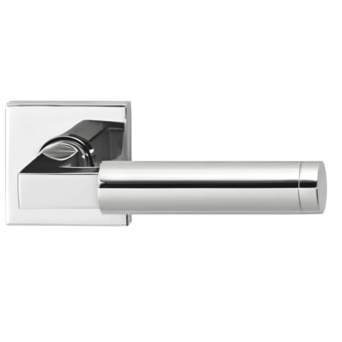 Hafi-door handle-on-square-rosette-stainless-steel