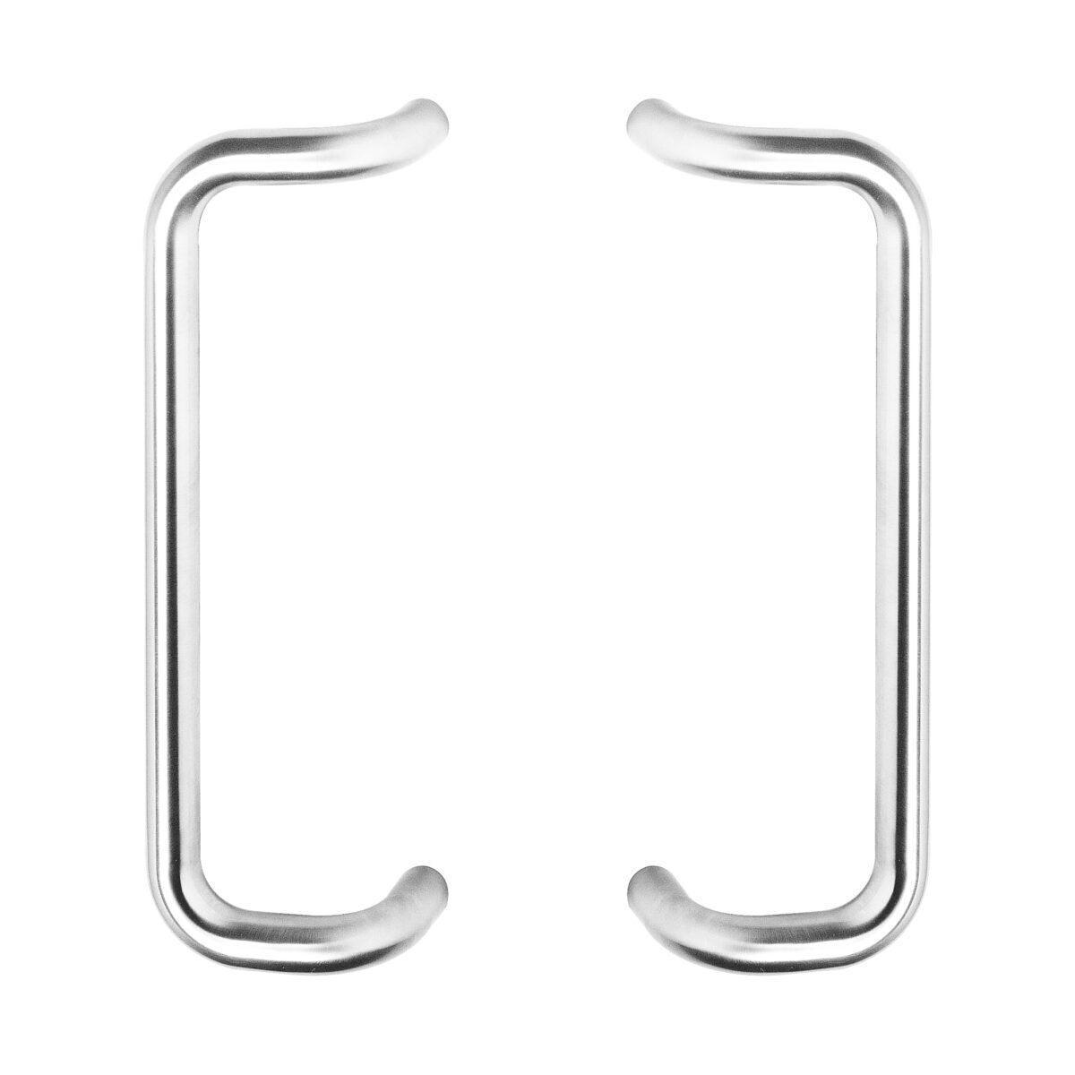 Intersteel Door handles per pair D model 630x75x30 Center to High 600 stainless steel