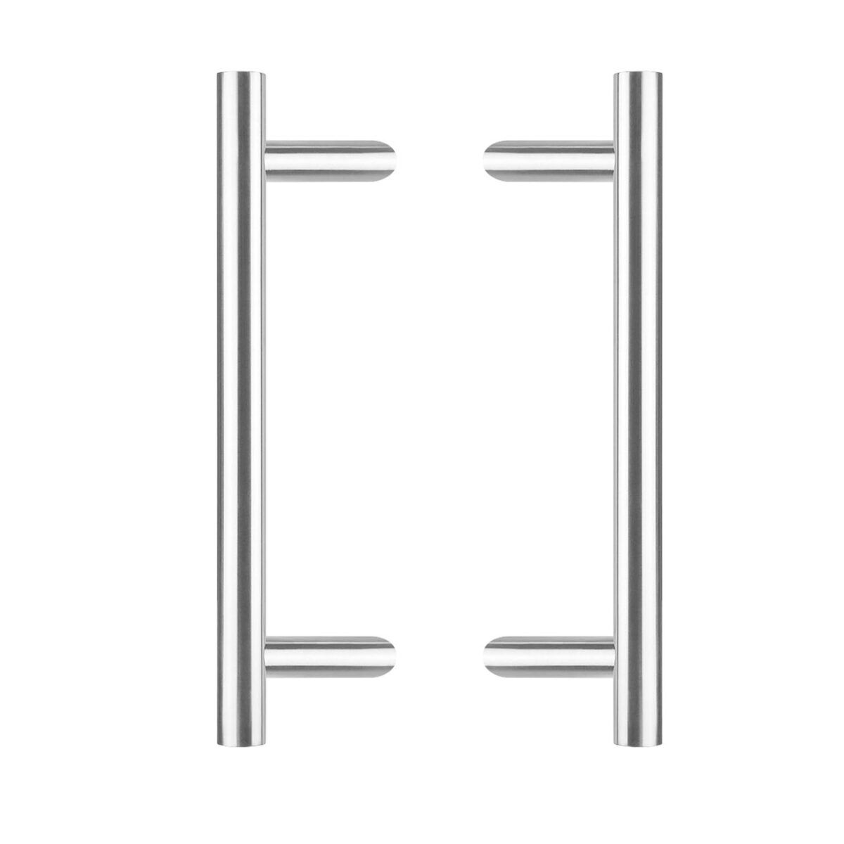 Intersteel Door handles per pair T diagonal 600x90x30 Center to High 400 stainless steel