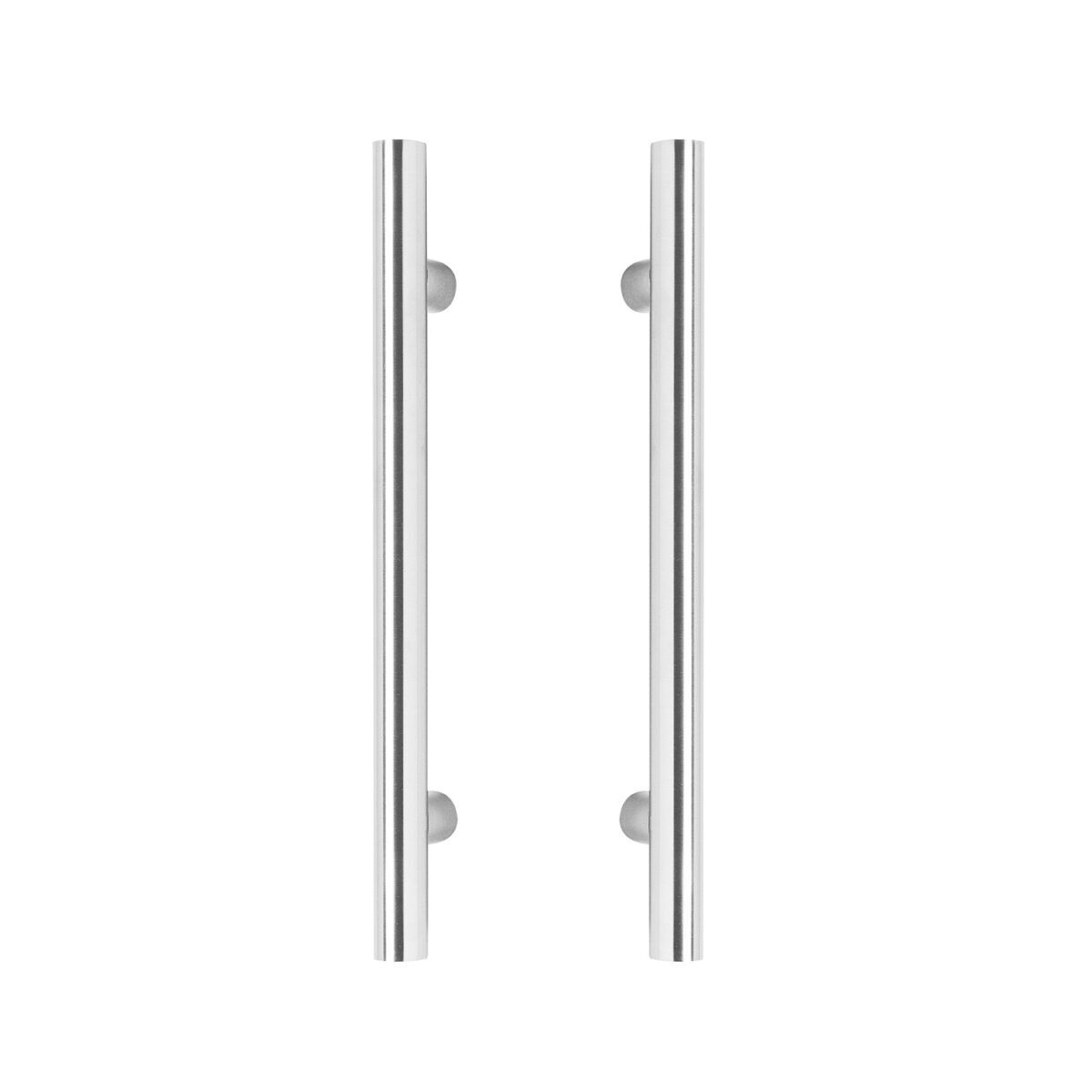Intersteel Door handles per pair T shape 400x70x25 center to center 300 stainless steel