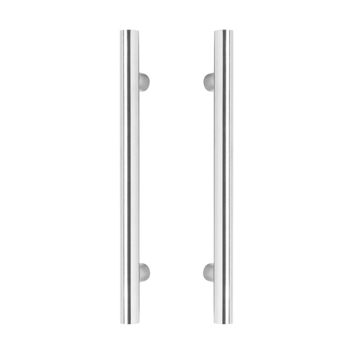 Intersteel Door handles per pair T shape 600x80x30 Centre-to-centre 400 stainless steel
