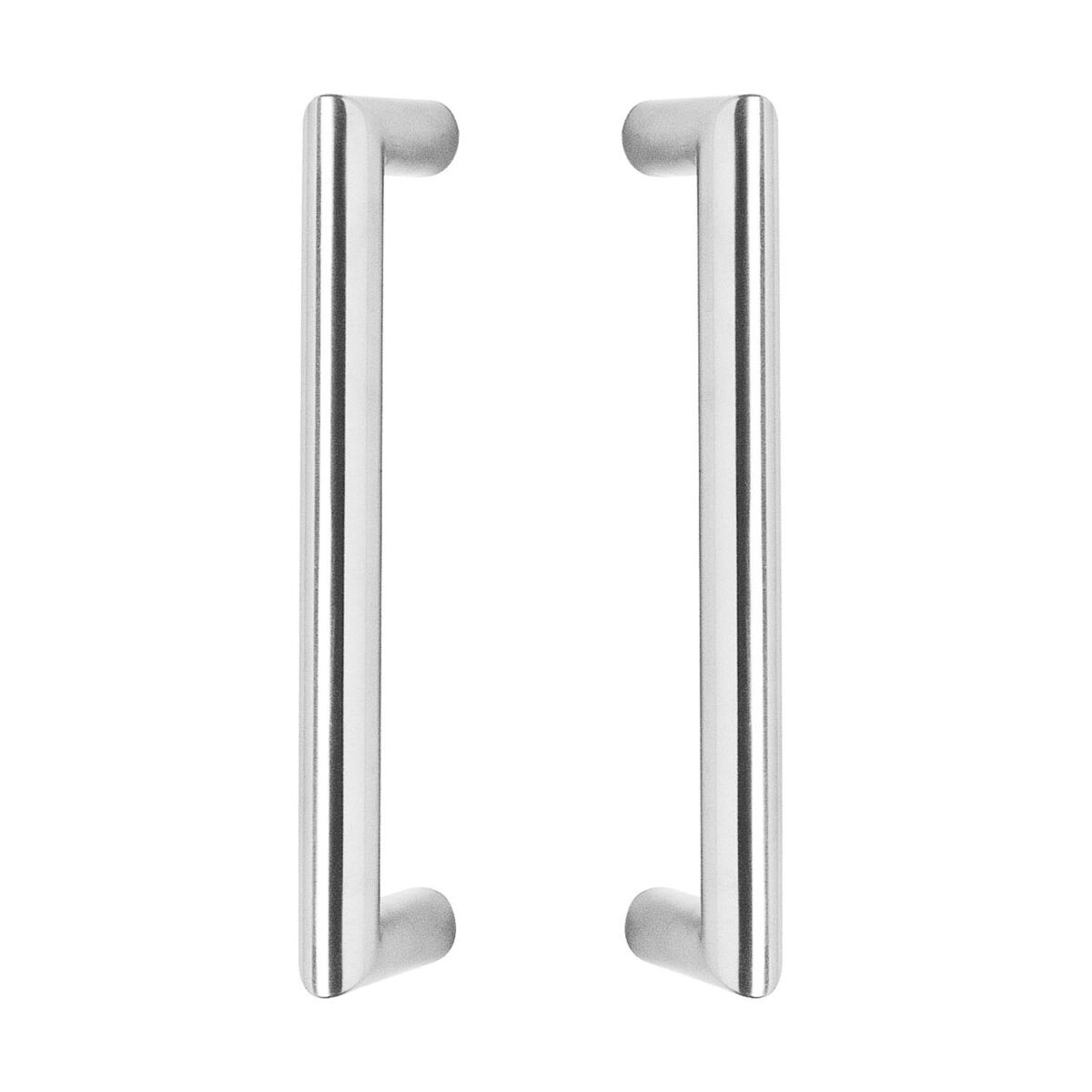 Intersteel Door handles per pair straight 90° 380x80x30 center to center 350 stainless steel