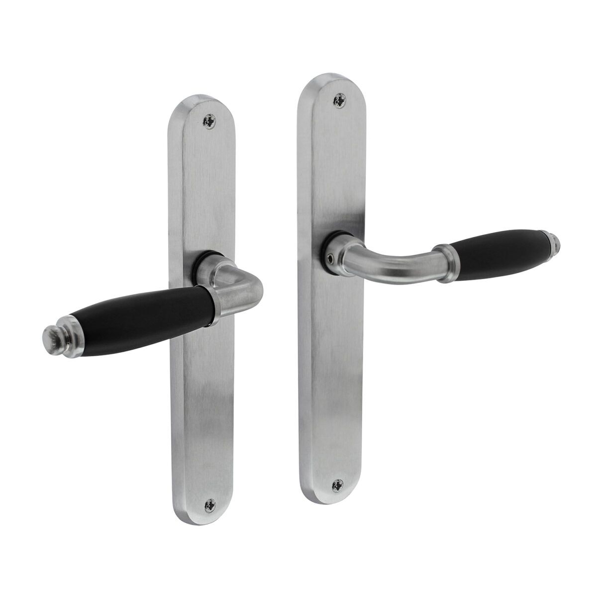chrome-matt-door-handle-on-shield_Intersteel, Zucchini door handle