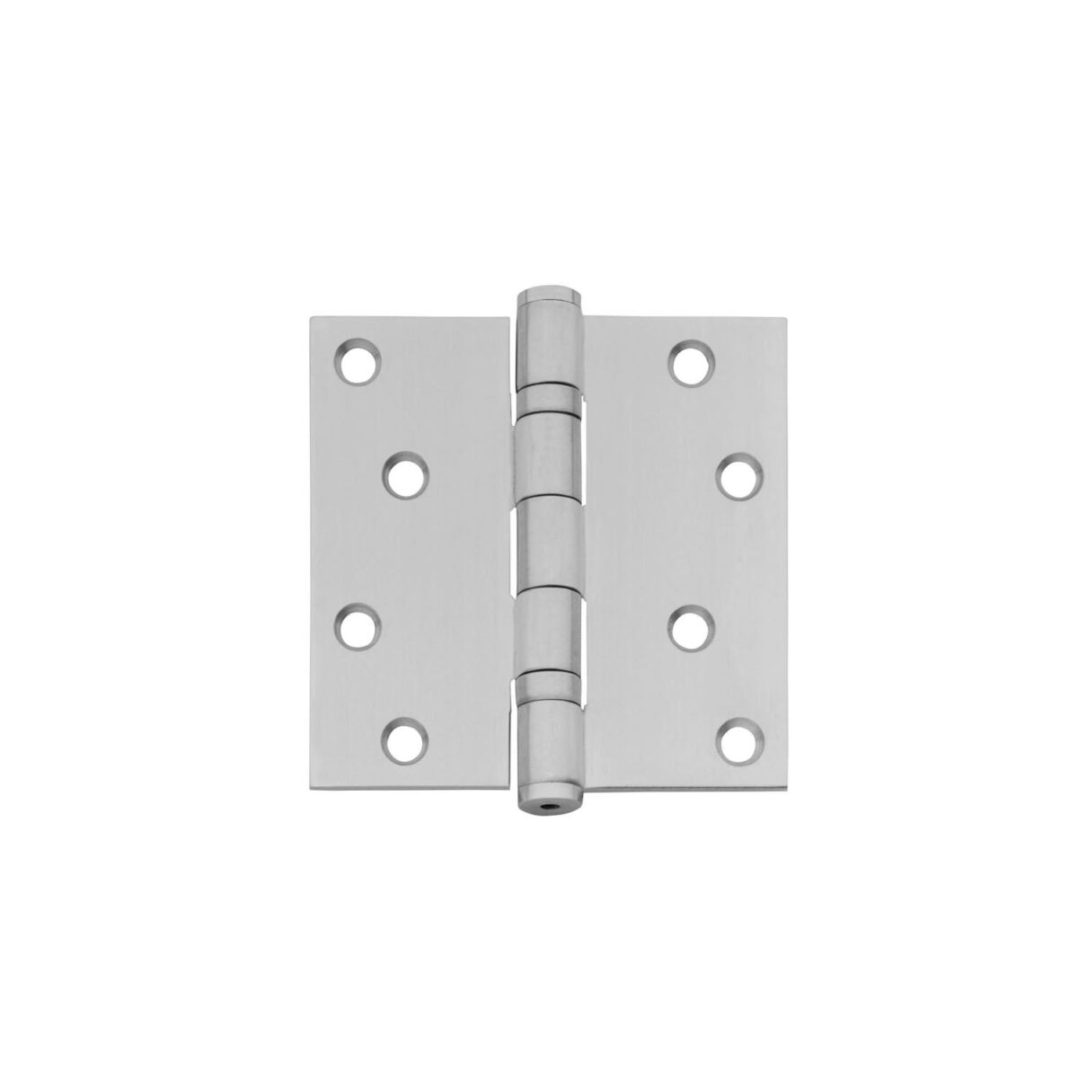 Ball bearing hinge 89 x 89 mm with right angle brushed stainless steel incl. screws