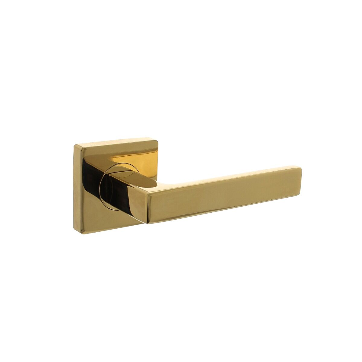Intersteel Door handle, door handle Hera, titanium, brass, on rosette