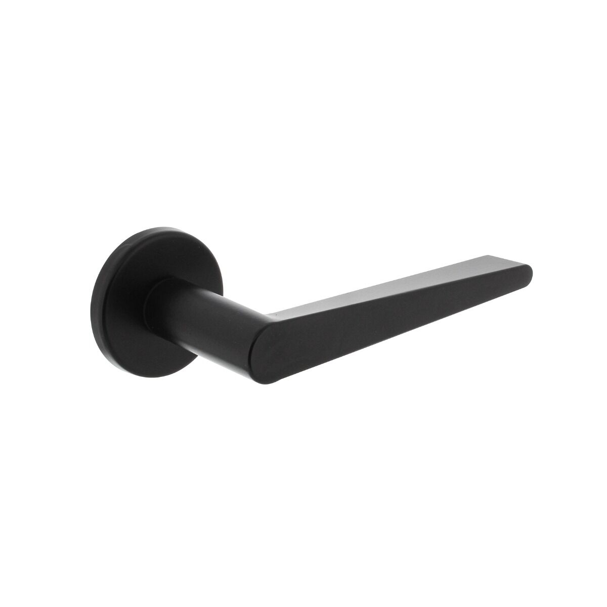 Intersteel Door handle, Tiga door handle, matt black, on rosette