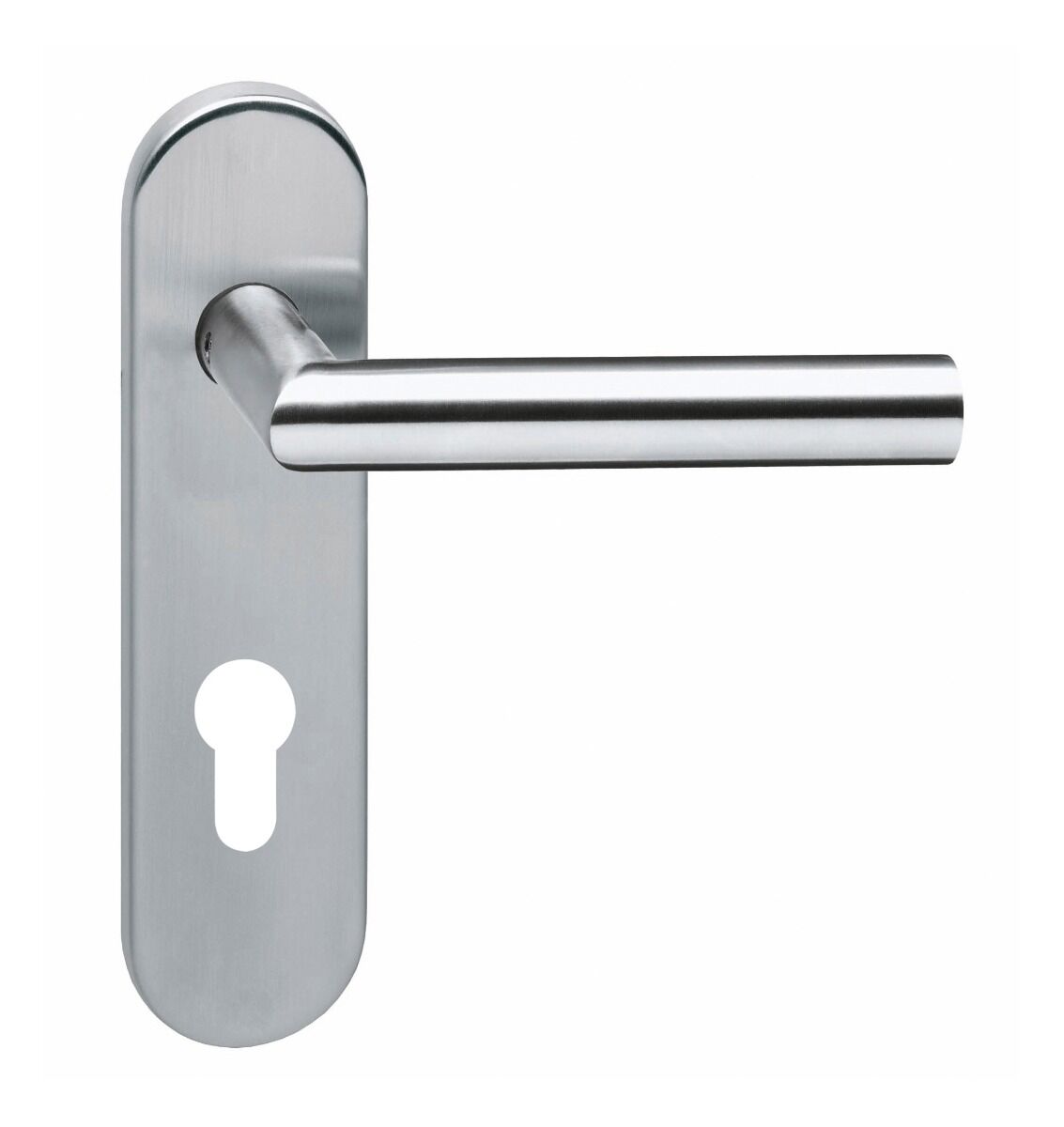 Intersteel Security fittings, corner door handle, on shield, stainless steel