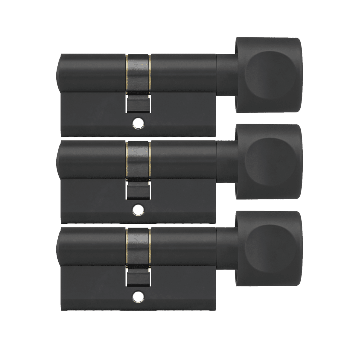 Zwarte-knop-cilinder-DOM-3 gelijksluitende dom zwarte knopcilinder Plura