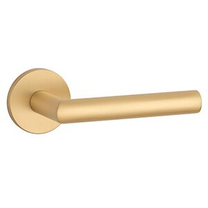 aprile solid door handle arabis Door handle Arabis Gold Satiné On Round Rosette